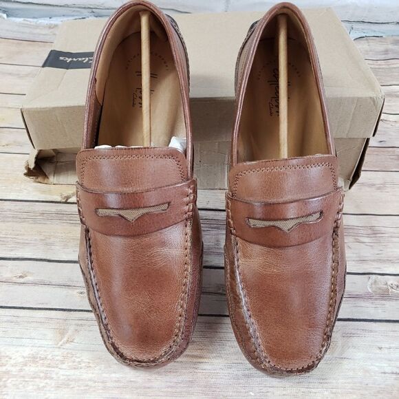 Clark's Ashmont Way Cognac Leather slip on loafer - Picture 4 of 7